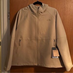 THE NORTH FACE Women's Camden Soft Shell Hoodie, Khaki Stone Dark Heather